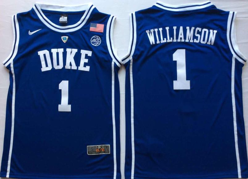 NCAA Men Duke Blue Devils Blue 1 WILLIAMSON
